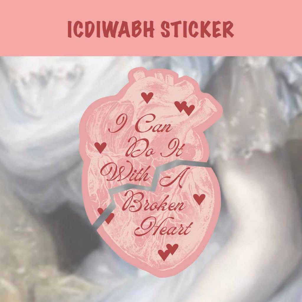 

Sticker I Can Do It With A Broken Heart Taylor Swift TTPD (2 pcs)