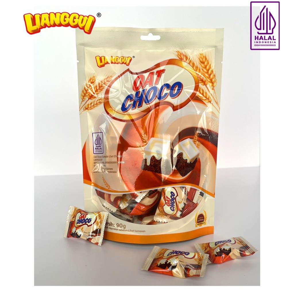 [ Halal ] Oat Choco Lianggui Oatmeal Rasa Cokelat Oatmeal Rasa Cokelat Putih 90g Sereal