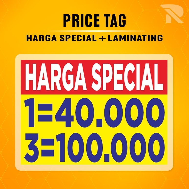 

Custom Harga Special / Tag Harga Sudah Laminating / KERTAS HARGA BANDROL / KERTAS TULISAN LAMINATING TEBAL