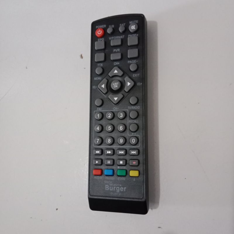 Remote STB Matrix burger kuning