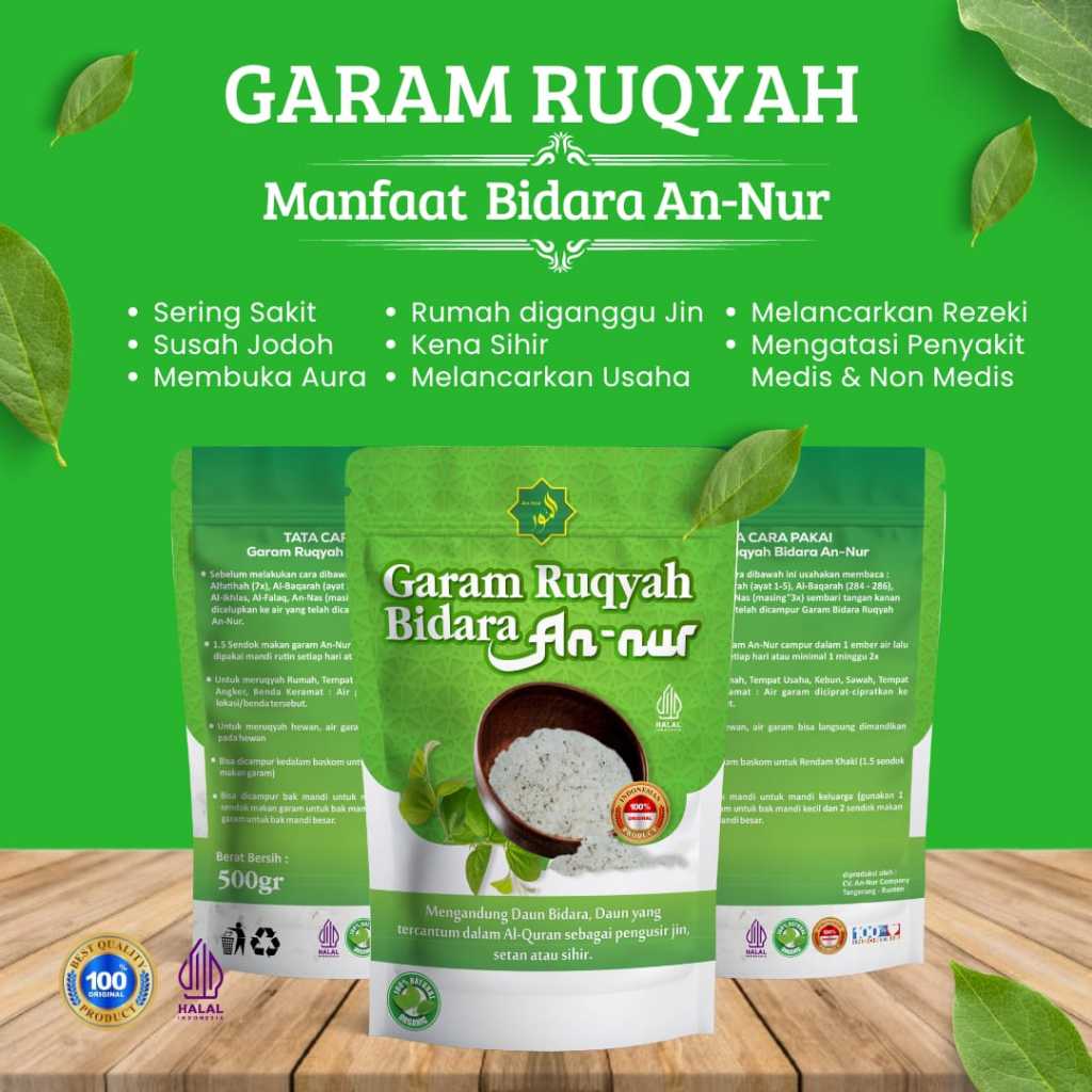 

garam rukyah bidara annur 200gr - sudah didoakan dengan khusus || pencegah dari gangguan jin