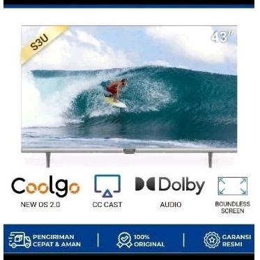TV LED 43 INCH 43S3U SMART TV COOCAA 43 S 3U GARANSI RESMI