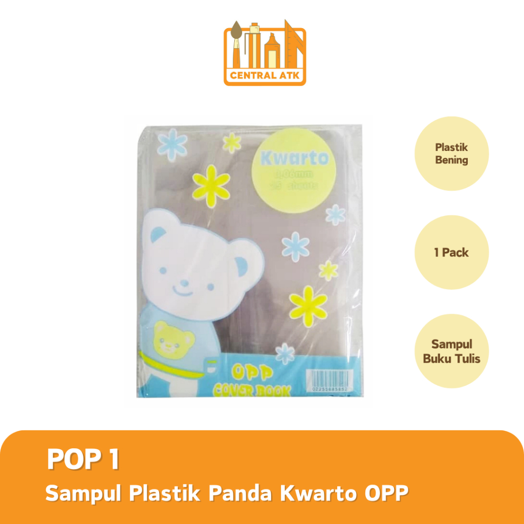 

POP 1 SAMPUL PANDA PLASTIK BENING BUKU TULIS KWARTO OPP