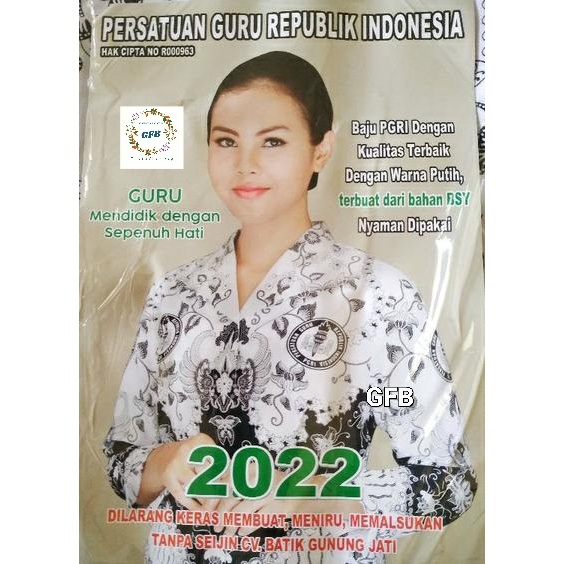 ORI Blus PGRI Wanita 2024. Baju PGRI batik 2024 kemeja pgri seragam guru baju pgri wanita baju pgri 