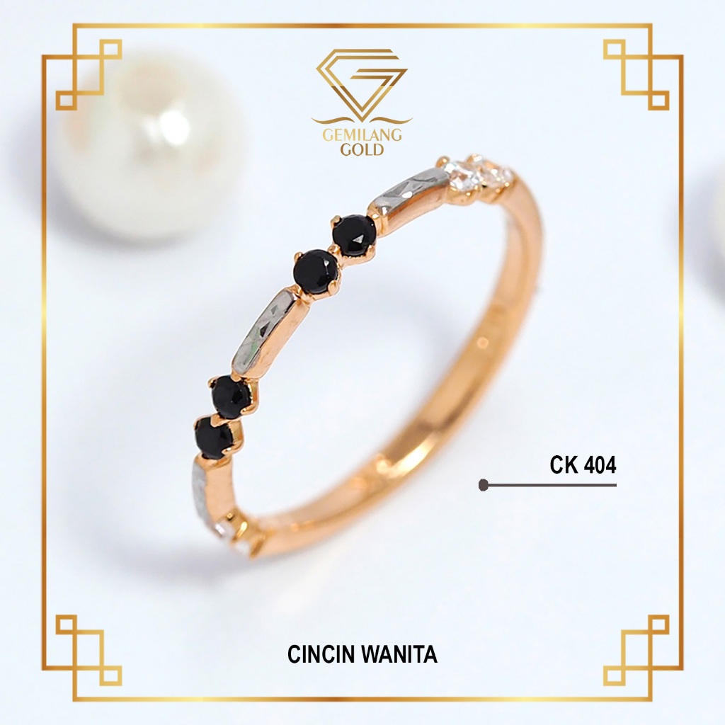 CINCIN SIMPLE WANITA EMAS ASLI KADAR 6K (300) CINCIN FASHION WANITA EMAS CK 404