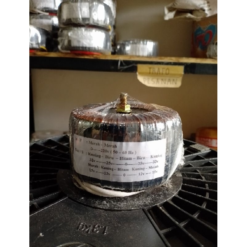 Trafo Toroid Donat 5A  CT 32v-25v murni