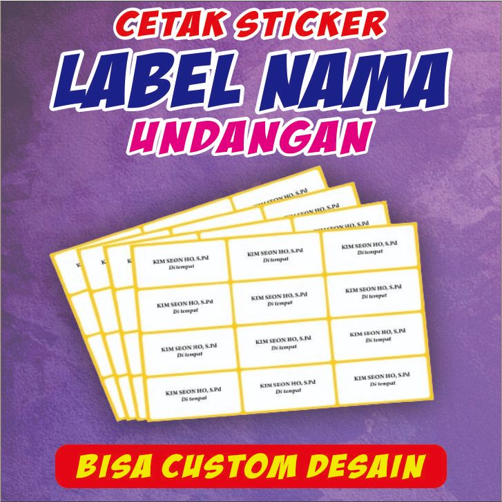 

STICKER LABEL NAMA UNDANGAN