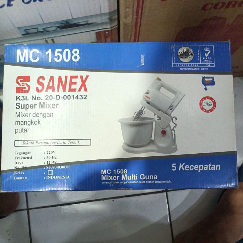 mixer dengan mangkok putar merk sanex