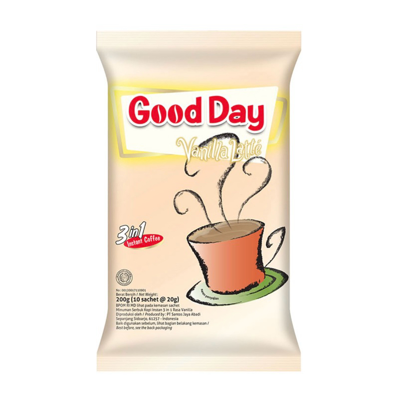 

Good Day Kopi Instant 3 in 1 Latte Vanilla 10 x 20 g