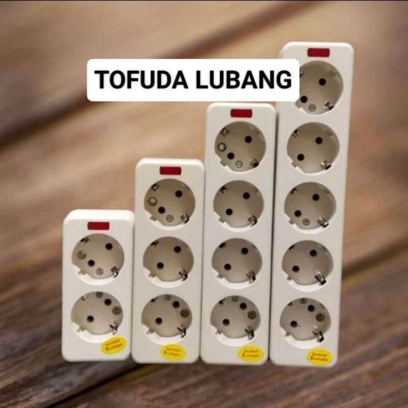 StopKontak Tofuda Lubang Arde 1 2 3 4 5 Kuningan Colokan Cok Rol Kabel Listrik Sambung Sambungan Sto