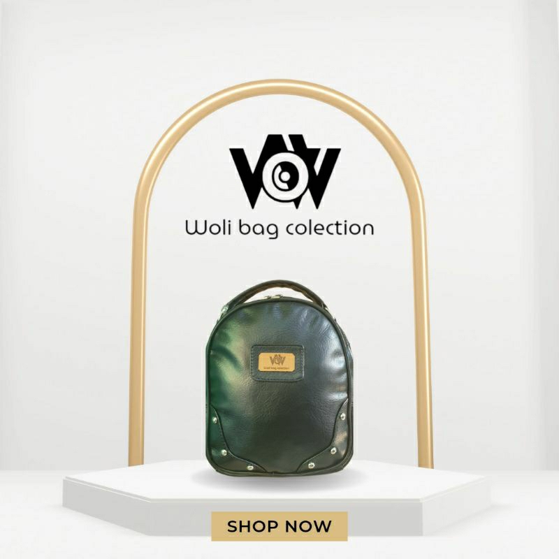 Woli Bag - Tas Ransel Wanita HITAM Terbaru Kulit Syntetic Premium Tas Gendong Wanita