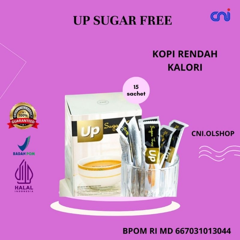 

CNI Up ginseng coffee sugar free isi 15 sashet