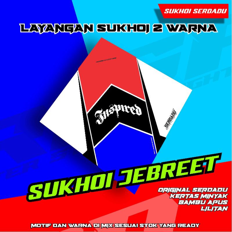 Layangan sukhoi super lilitan 50pcs