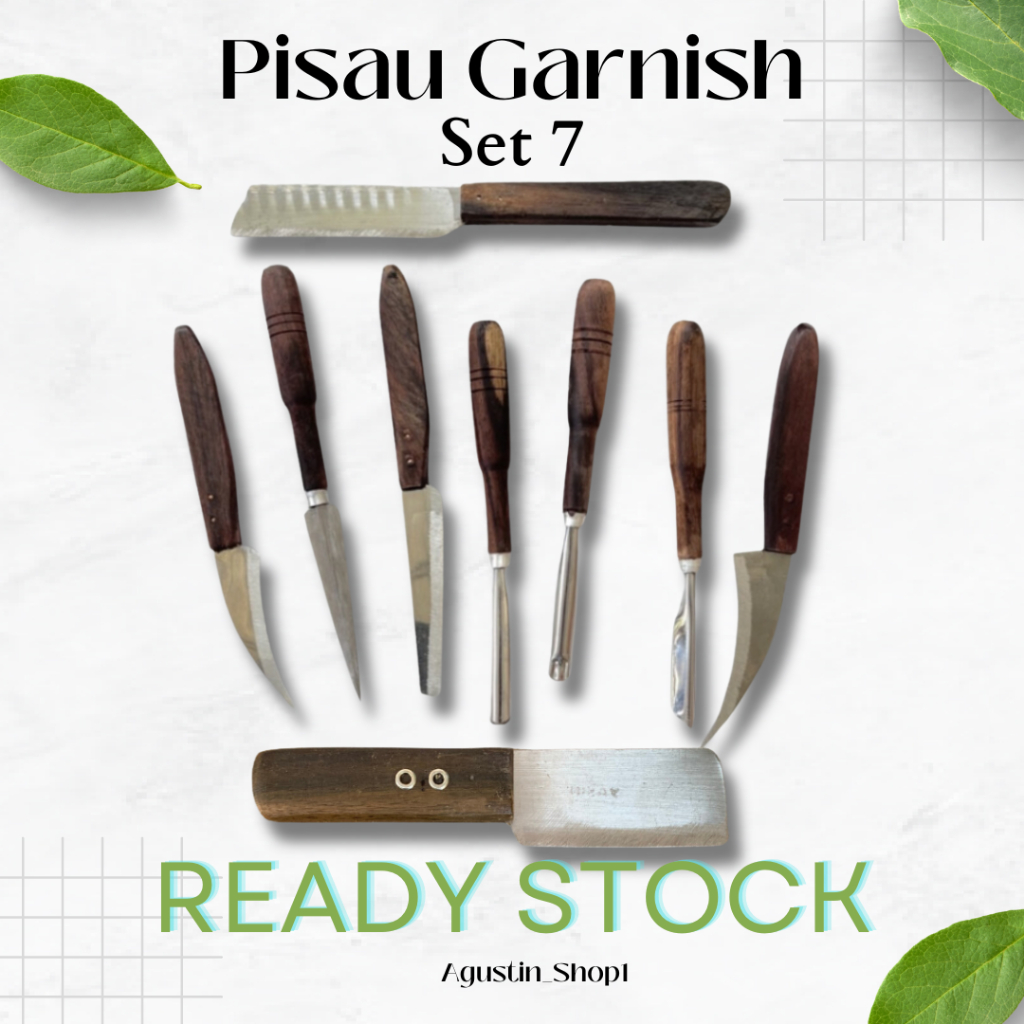 Pisau garnish ukir buah dan sayur set / pisau garnish 9