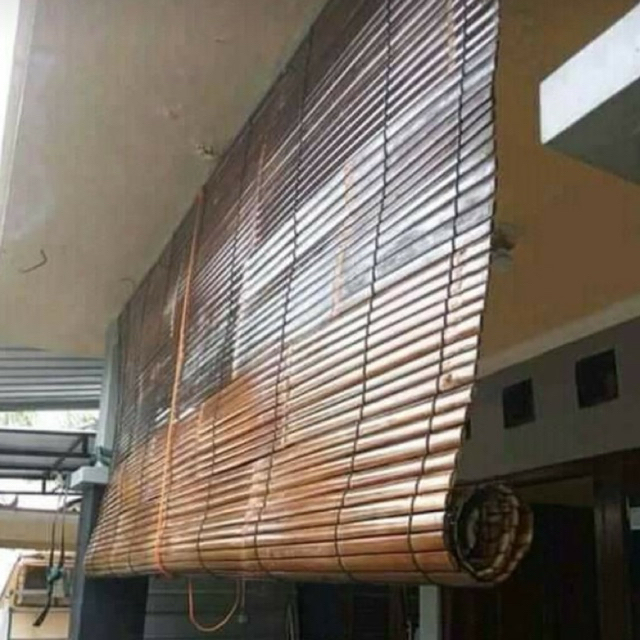 Tirai Kerai Bambu Gulung Outdoor T x L 250x50 250x75 250x100 250x125 250x150 250x175 250x200 Free Ka