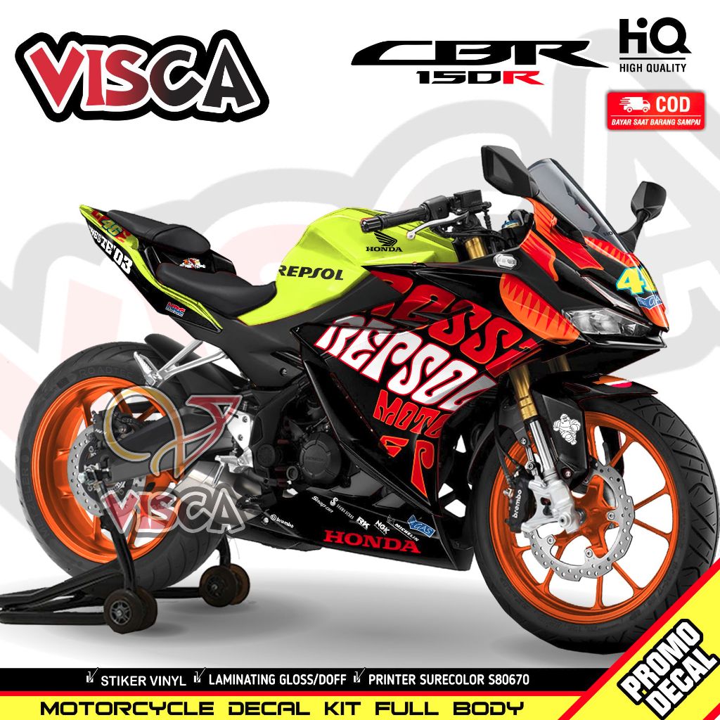 Decal Cbr 150R Full Body 2021 Stiker Cbr 150R 2021 Full Body Striping Cbr 150R 2021 Full Body REPSOL