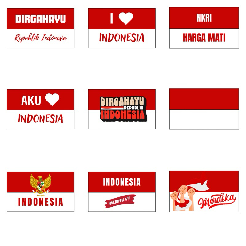 

[25 pcs] STIKER PIPI BENDERA MERAH PUTIH