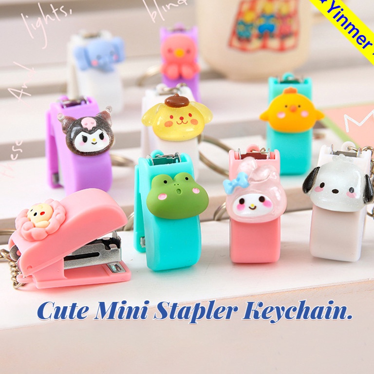 

Murmer CODStapler Mini Lucu Staples Mini Karater Gantungan SanrioKuromiMelodyKunci Hekter Kartun Mini Portable Aesthetic Warna Warni Untuk kantor Dan sekolah ImporYinmer