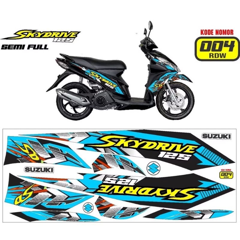 Bisa COD Striping SkyDrive 125 Stiker Suzuki SkyDrive kode 005