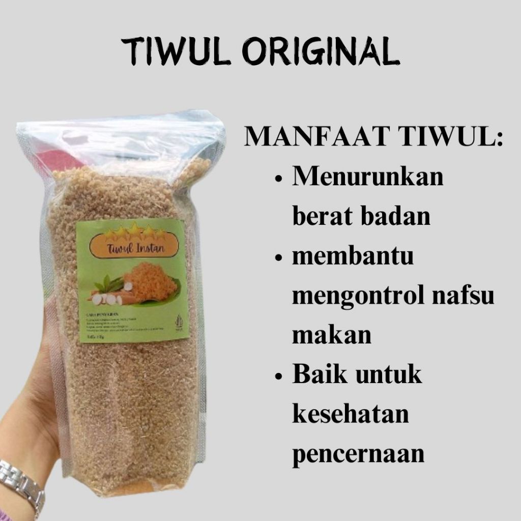 

Tiwul Instan 1kg Nasi Singkong Pilihan Berkualitas Oyek Kebumen 1kg