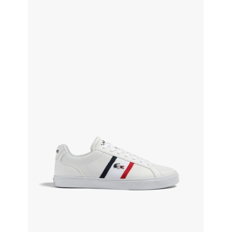 Sepatu Lacoste Mens Lerond Tricolore Leather and Synthetic Sneakers Casual Kets Sneaker Kasual Pria 