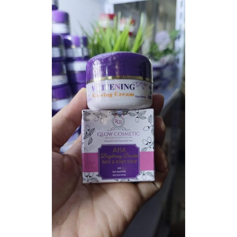 Sabun Batang AHA + Cream Whitening RCB GLOW