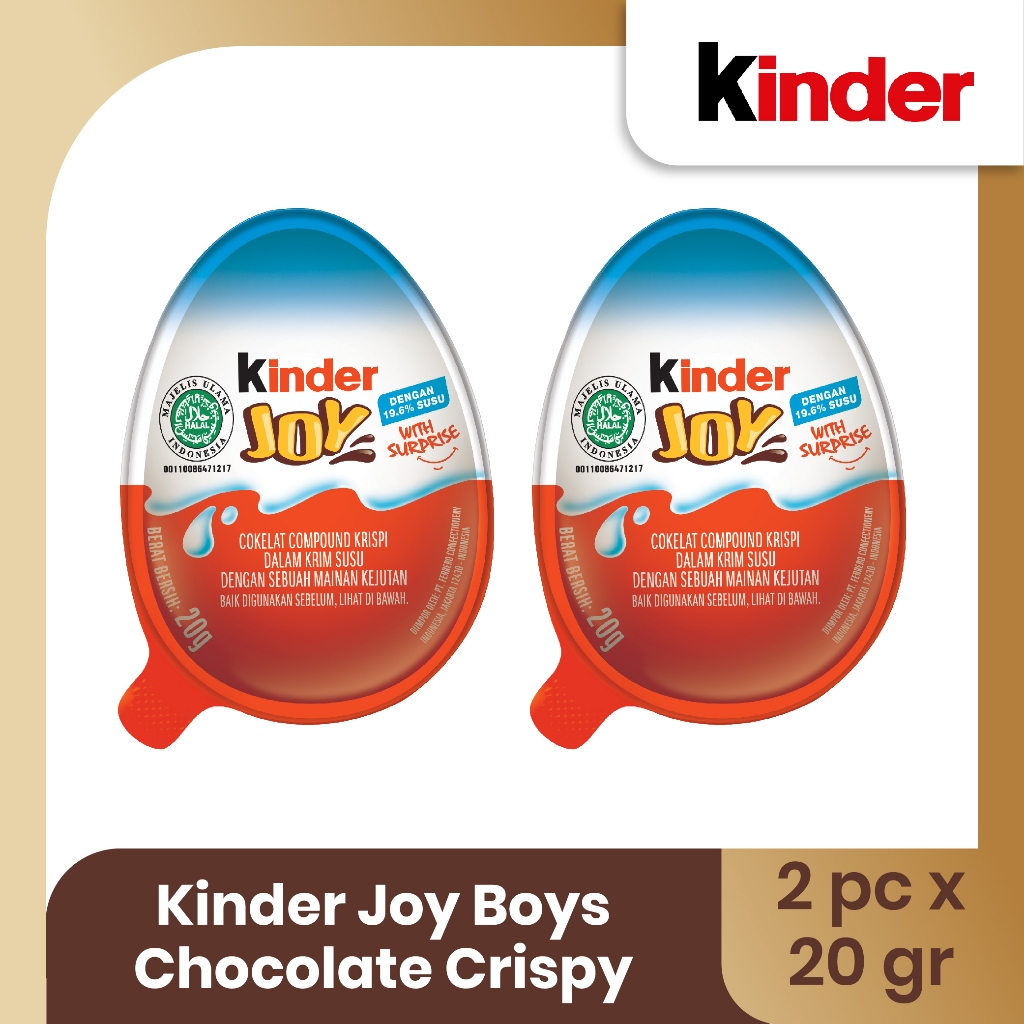 

Kinder Joy Boys Chocolate Crispy 20gr - TWINPACK