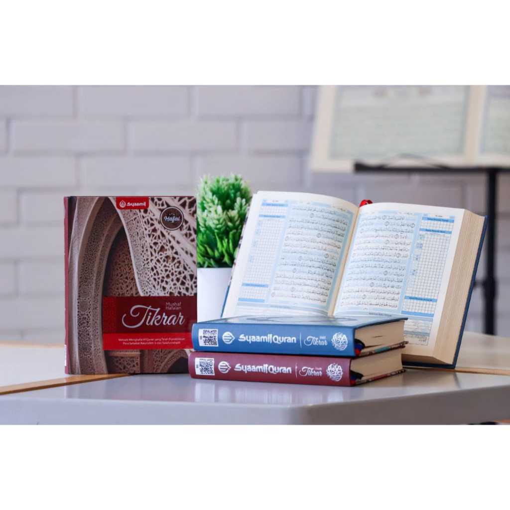 ( BISA CUSTOM CETAK NAMA ) BIRU - Al Quran Hafalan Tikrar B6 Hard Cover Rasm Utsmani - Syamil Quran 