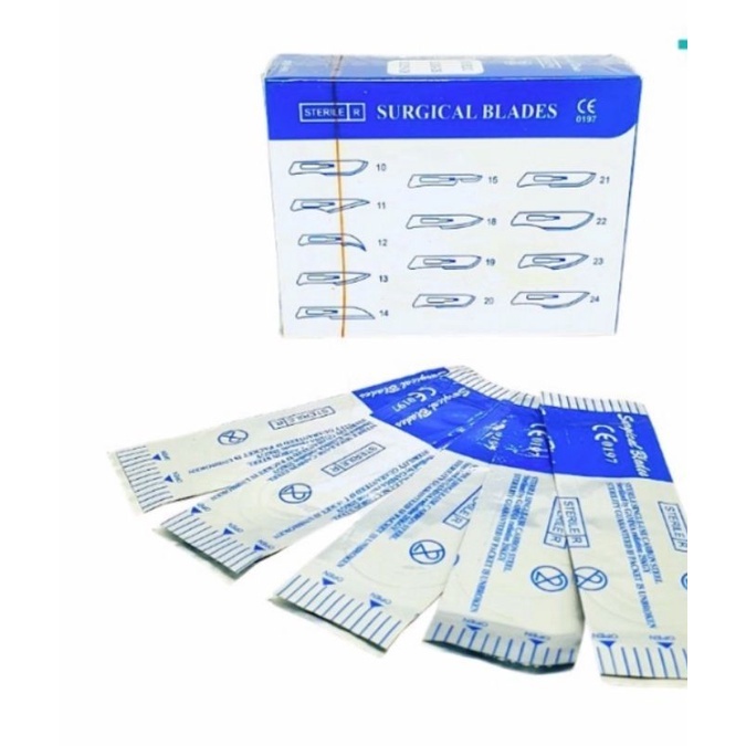 AMND OneMed Surgical Blade Pisau Operasi Pisau Bedah Medis Box Isi 100pcs