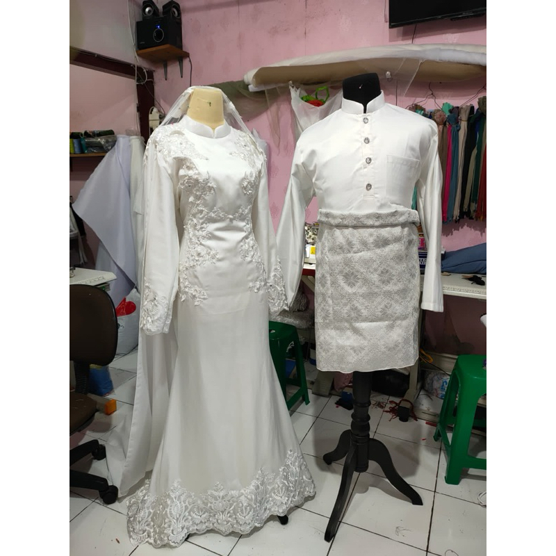 gaun pengantin muslimah malaysia gaun akad gaun walimah wedding dress muslimah