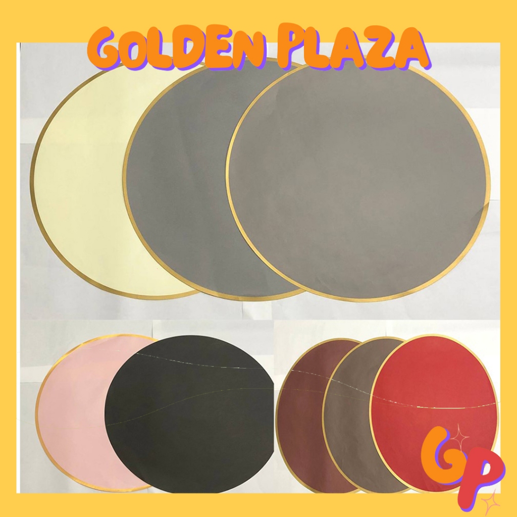

Flower Wrapping Paper Buket Bunga Florist List Gold Ketas Buket Bunga List Gold Round KB6300