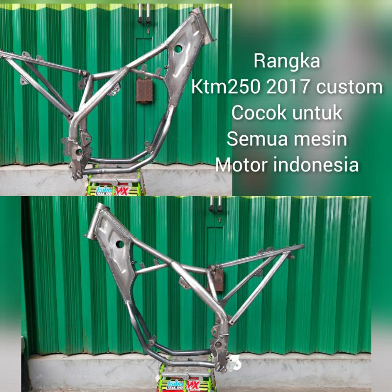 rangka trail ktm250 custom pengelasan co mig bukan argon tig sasis ktm250 2017