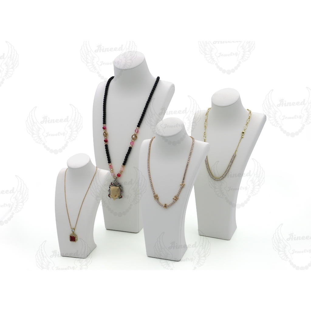 Aineed | Display Kalung, Manekin Kalung, Manekin Leher, Patung Putih