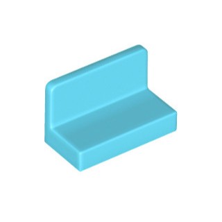 Lego Medium Azure Part 4865b Panel 1 x 2 x 1 with Rounded Corners