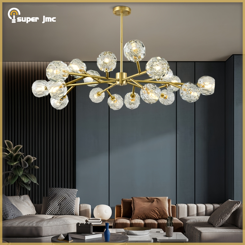 SUPER JMC Lampu gantung kristal mewah Lampu ruang tamu lampu plafon ruang tamu lampu gantung ruang