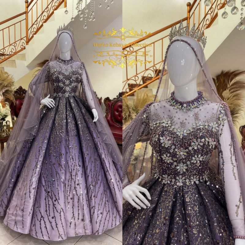 Gaun pengantin | gaun pesta mewah elegan | gaun gradasi | baju pengantin | gaun