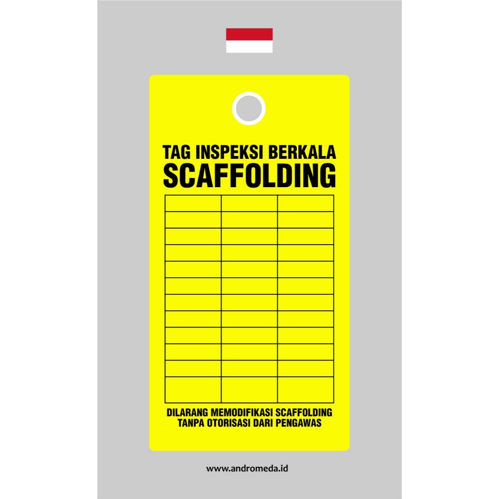 

Tag Loto : Tag Inspeksi Sekala Scaffolding, kuning, Outdoor Anti Air.