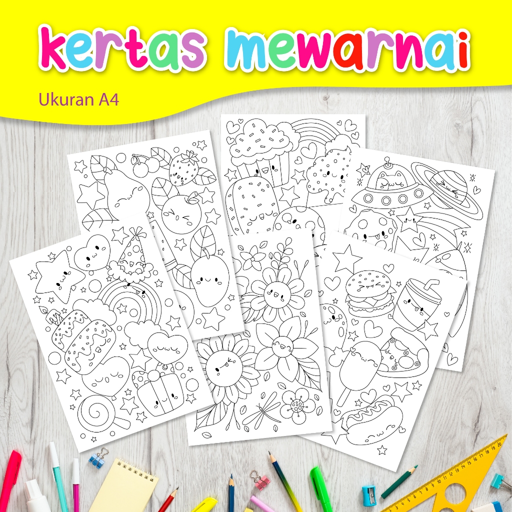

Kertas Mewarnai Ukuran A4 - Mainan Edukasi Anak Mewarnai