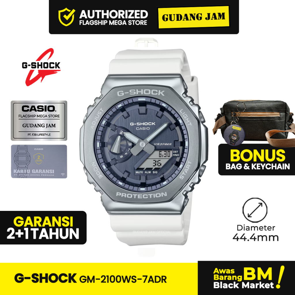 Jam G-Shock Original  GM-2100WS-7ADR GM-2100 GM2100WS GM2100 Garansi Resmi 2 Tahun