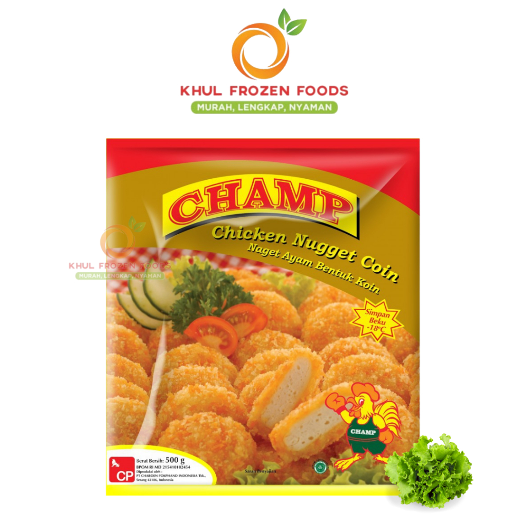 

Champ nugget coin 500gr/ naget bulat/nugget ayam/ naget beku/ nugget frozen 500g