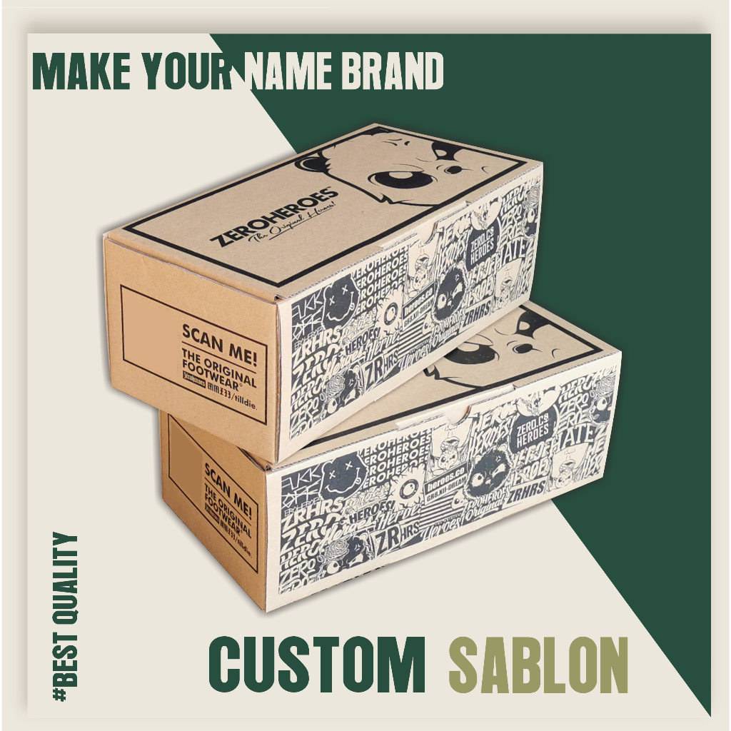 

Custom Sablon Box Sepatu + Sablon 1 Warna | custom desain sablon | custom sablon