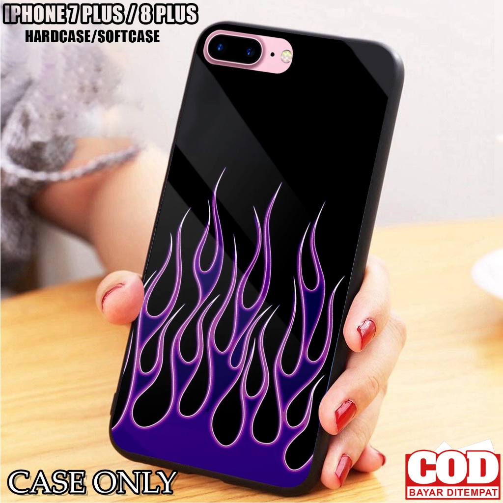 Case IPHONE 7 PLUS / IPHONE 8 PLUS - Casing IPHONE 7 PLUS / IPHONE 8 PLUS [ FIRE ] Silikon - Kesing 