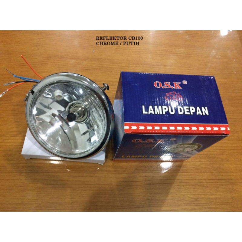 lampu depan cb100 pesek kaca bening