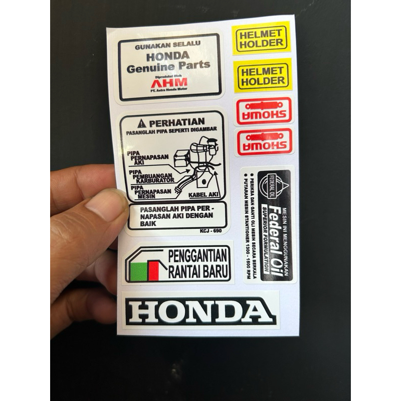 STIKER STICKER PELENGKAP HONDA KIRANA KHARISMA