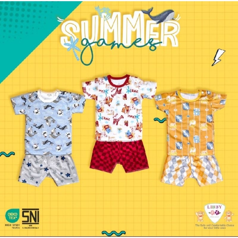 LIBBY | LIBBY BABY SETELAN BAJU ANAK SUMMER GAMES S-XXL | SETELAN BAJU ANAK | LIBBY MURAH