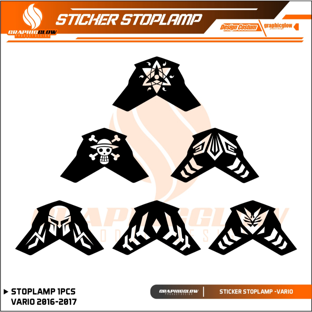 STIKER CUTTING LAMPU STOPLAMP BELAKANG VARIO 2016 201 AWET TAHAN LAMA