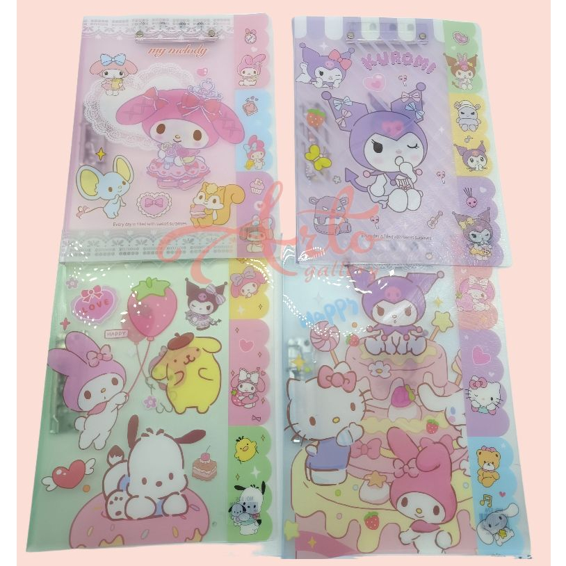 [PREMIUM] MAP BINDER PAPERHOLDER DOUBLE CLIP A4 MOTIF SANRIO / MAP BINDER FILE BAG / FOLDER FILE
