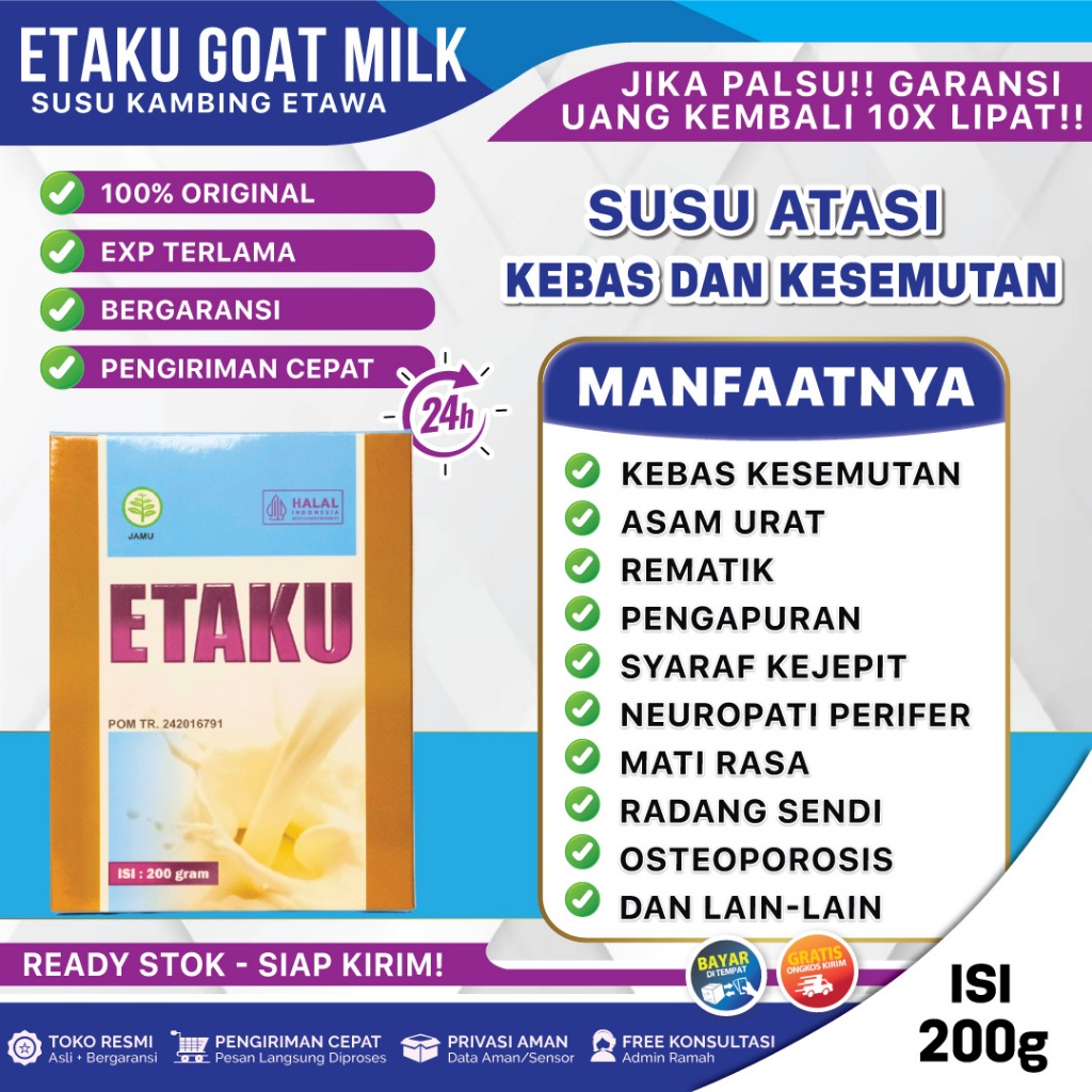 

susu Kambing etawa untuk Untuk Kebas Dan Kesemutan Mati Rasa Di Tangan/Kaki Etaku