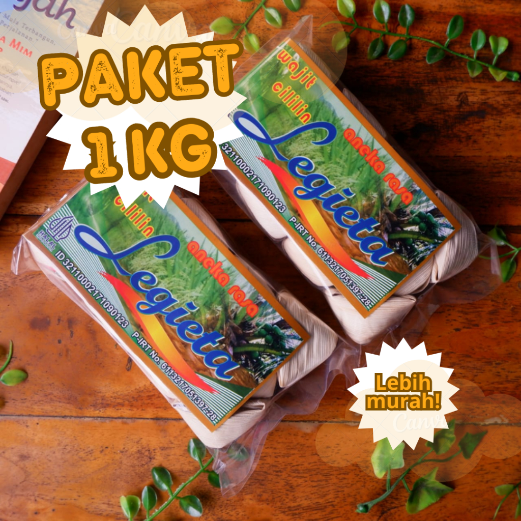 

Wajit Legieta 1kg : Ketan putih - Wajit Ketan Asli Cililin oleh oleh khas Bandung /Wajit gula merah