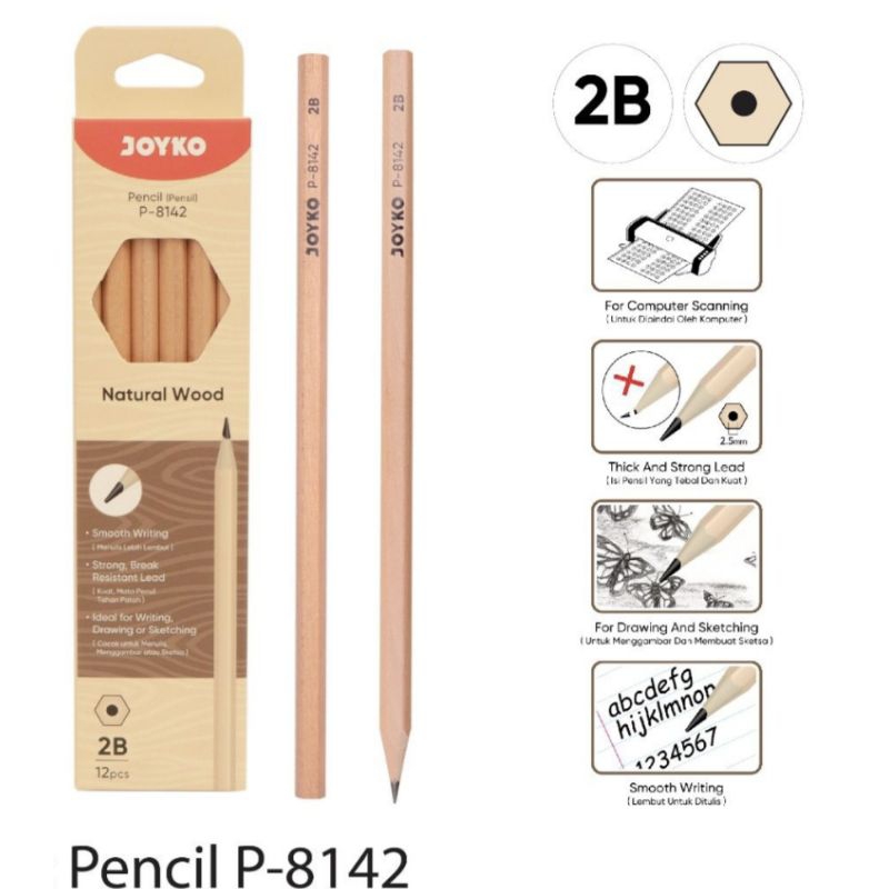 

Pensil Serut Joyko 2B P-8142 (1pcs)